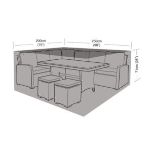 Premium Super Tough Small Casual Dining Set Cover - Black