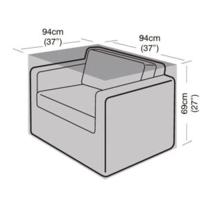 Premium Super Tough Large Armchair Cover - Black
