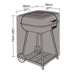 Super Tough Square Barbecue Cover - Black
