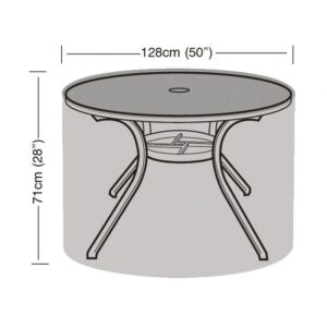 Super Tough 4-6 Seater Round Table Cover - Black