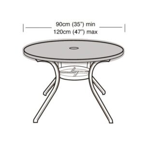 Super Tough 4-6 Seater Round Table Top Cover - Black