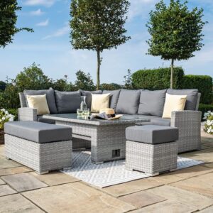 MZ Ascot Rectangular Corner Dining Set with Rising Table
