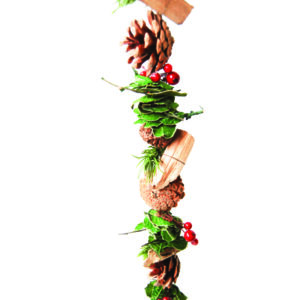Osbourne Mixed Pinecone Red Berry Christmas Garland - 150cm