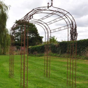 Osbourne Manson Metal Garden Arch Tunnel - Rusty Iron