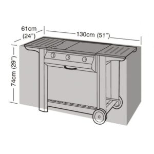 Premium Super Tough Medium Flatbed Barbecue Cover - Black