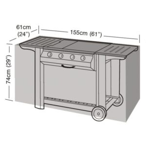 Premium Super Tough Large Flatbed Barbecue Cover - Black