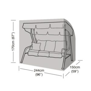 Premium Super Tough 3-4 Seater Swing Seat Cover - Black