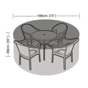 Premium Super Tough 4-6 Seater Round Furniture Set Cover - Green