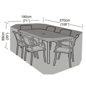 Premium Super Tough 6 Seater Rectangular Furniture Set Cover - Green
